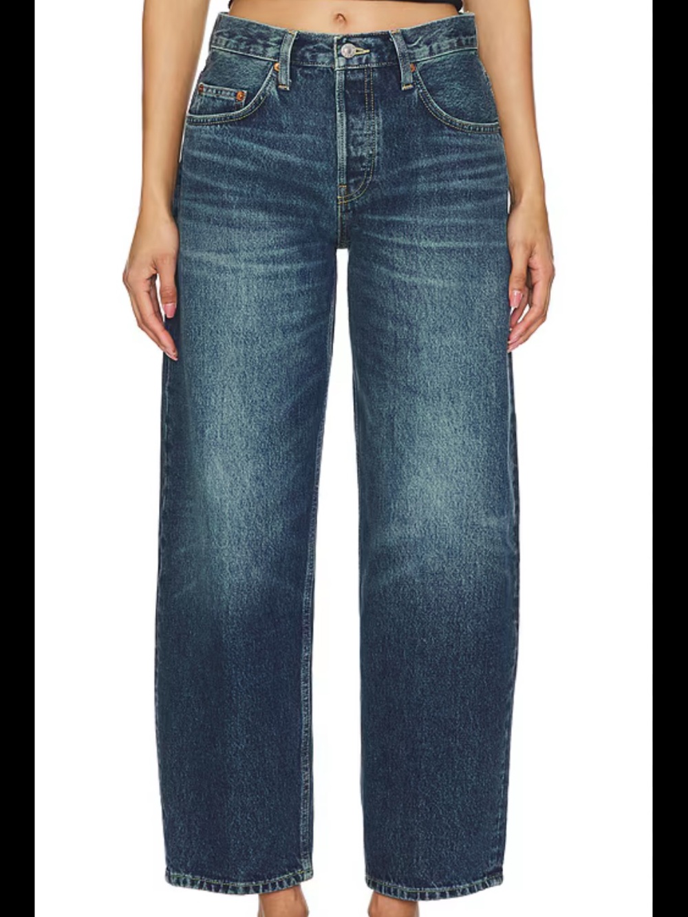Women’s Dark Blue wide taper Jeans